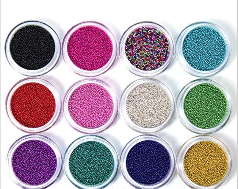 Yeslady 12 Colors Nail Art Caviar Beads 3D Craft Micro Eye Makeup Gems Decoration - Image 1